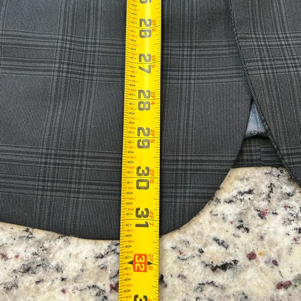 Alberto Cardinali Men's Skinny Fit Gray‎ Glenn Plaid Blazer 42L